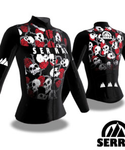 Maglia Trittico del SERRA "SKULLS & ROSES" manica lunga
